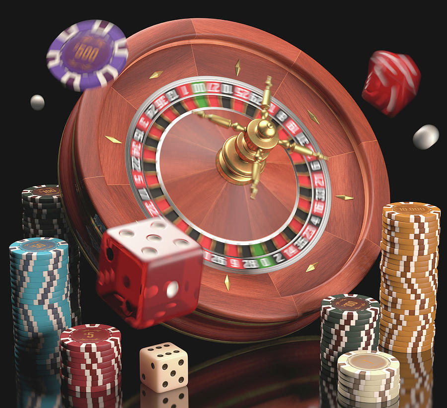 Dice Photograph - Gambling by Ktsdesign