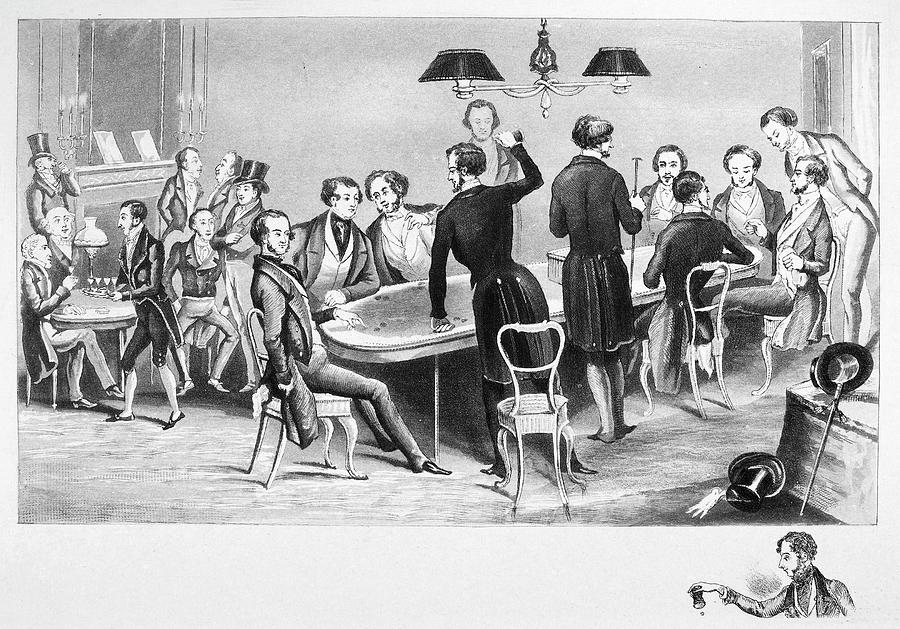 Dice Painting - Gambling London, 1843 by Granger
