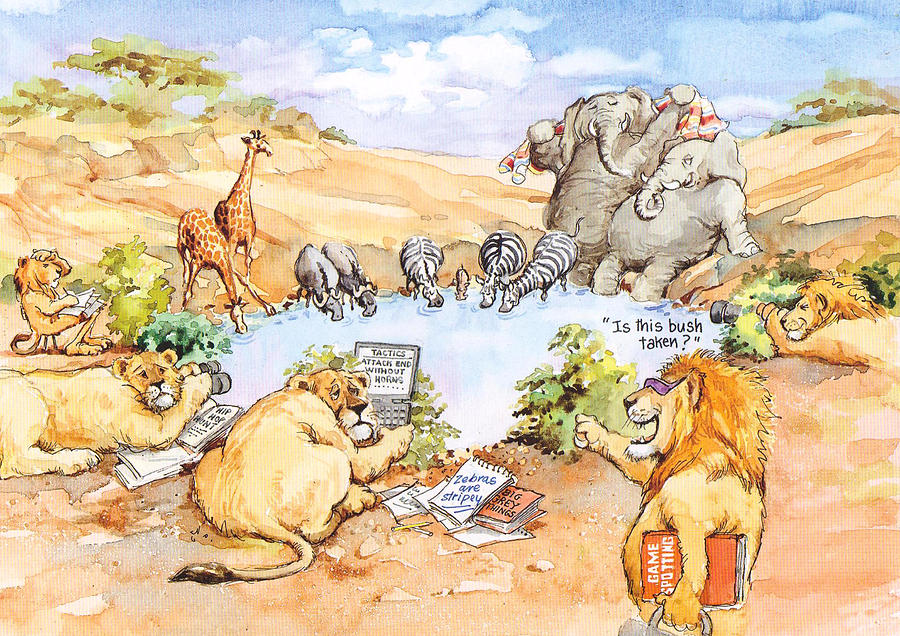 Rose Rigden Game Viewing Painting by Rose Rigden - Fine Art America