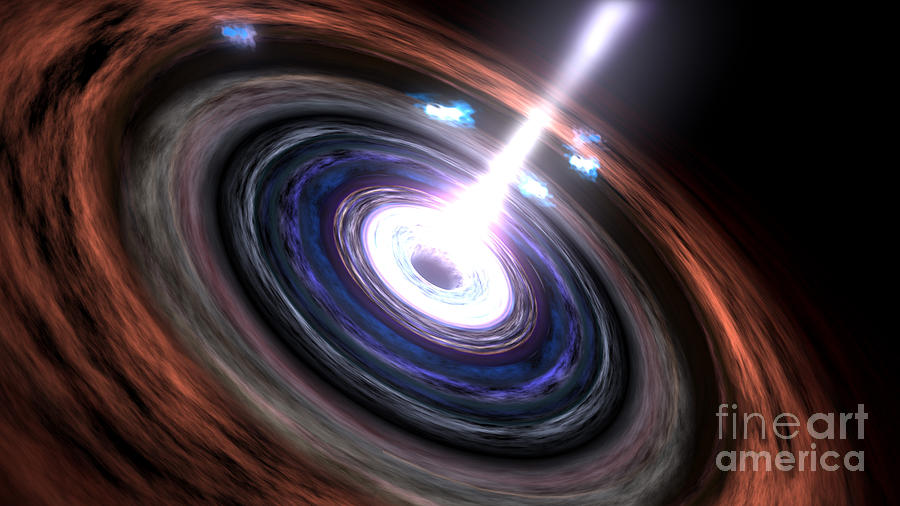 Gamma Rays In Active Galactic Nuclei Digital Art