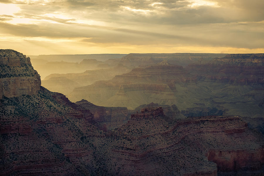 Gand Canyon Yellow Sunset Photograph by Chris Bordeleau