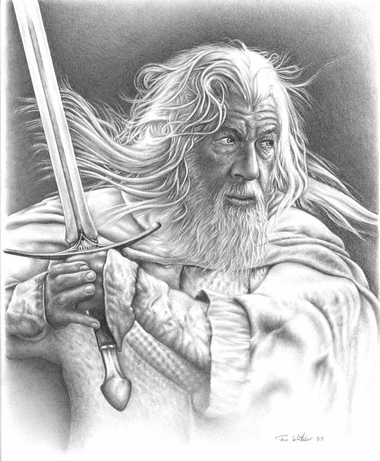 gandalf the white drawing