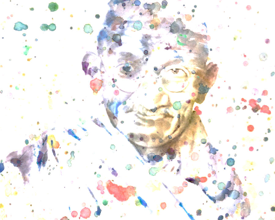 Gandhi Paint Drops Digital Art by Brian Reaves