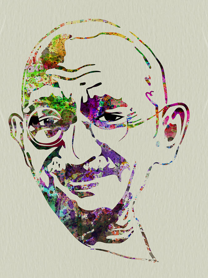 Mahatma Gandhi Painting - Gandhi Watercolor by Naxart Studio