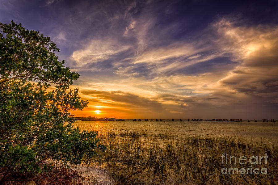 Sunset Photograph - Gandy Lagoon by Marvin Spates