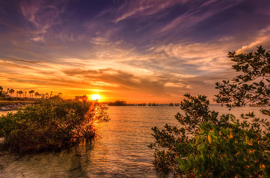 Sunset Photograph - Gandy Sunset by Marvin Spates