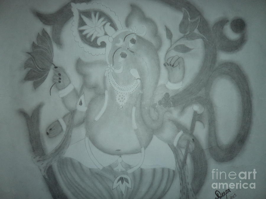 how to draw lord ganesha with peacock feather pencil sketch drawing,drawing  ganpati bappa, - YouTube