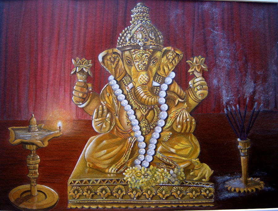 Ganesh Painting - Ganesh by Madhubala Alla