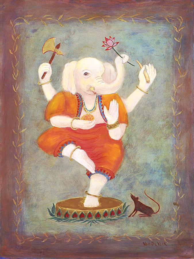 Ganesh Painting by Wicki Van De Veer
