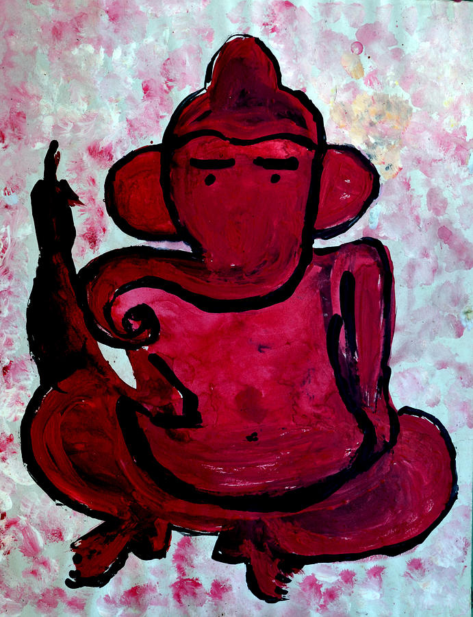 Ganesha-a-13 Painting by Anand Swaroop Manchiraju