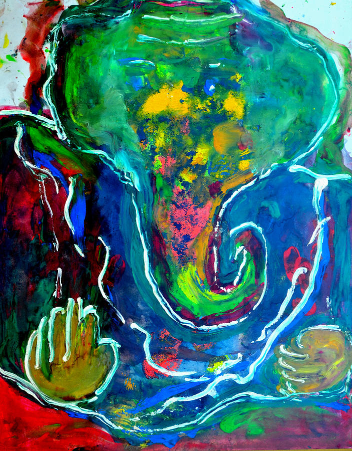 Ganesha-a16 Painting by Anand Swaroop Manchiraju