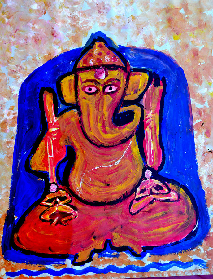 Ganesha-a20 Painting by Anand Swaroop Manchiraju