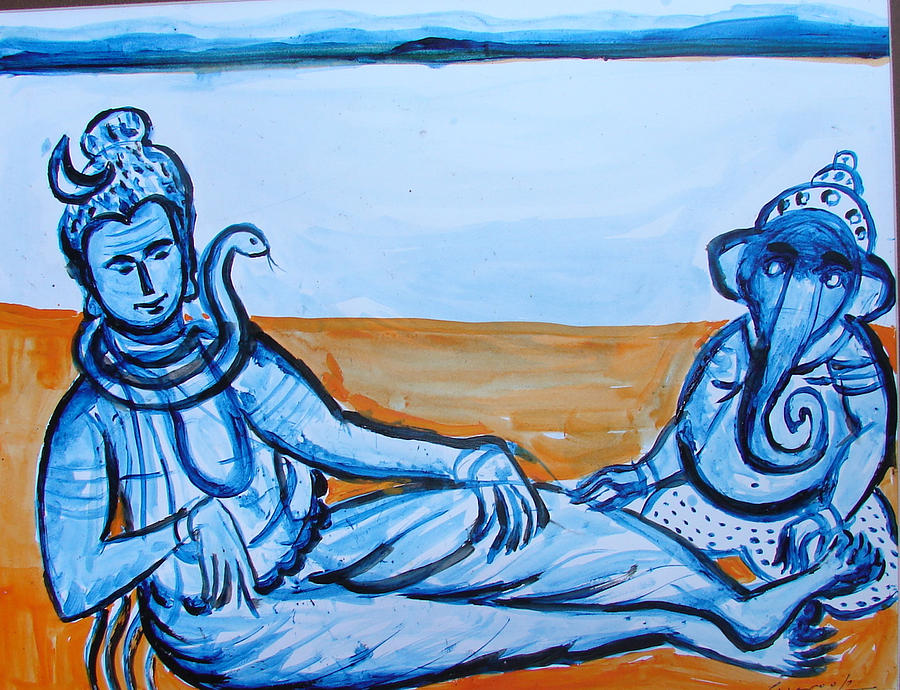 Ganesha-a5 Painting by Anand Swaroop Manchiraju