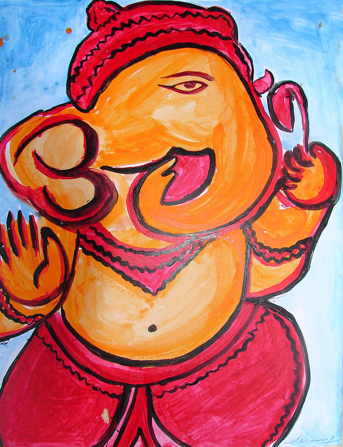 Ganesha-a8 Painting by Anand Swaroop Manchiraju