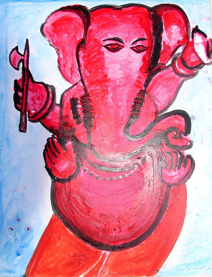 Ganesha-a9 Painting by Anand Swaroop Manchiraju