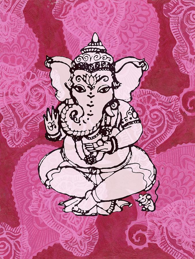 Ganesha Blessing Mixed Media by Jennifer Mazzucco