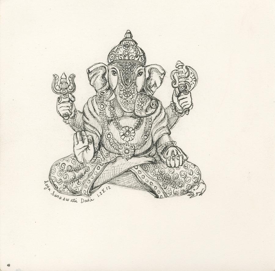 Ganesha Painting by Jennifer Mazzucco - Fine Art America