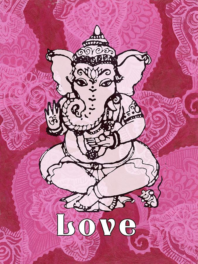 Ganesha Love Blessing Mixed Media by Jennifer Mazzucco