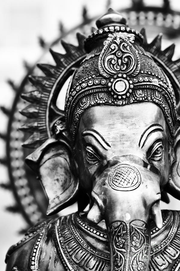 Black And White Photograph - Ganesha Monochrome by Tim Gainey