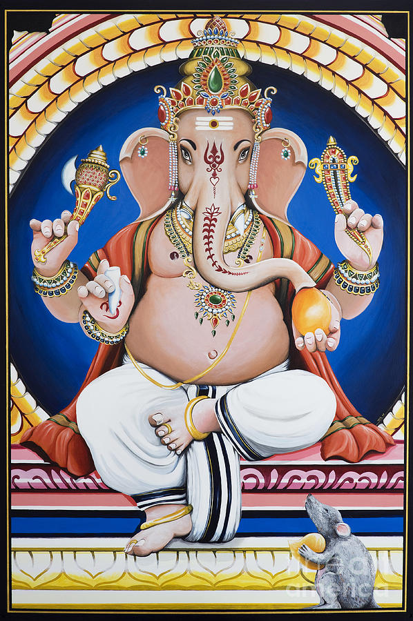 Elephant Painting - Ganesha Painting by Tim Gainey