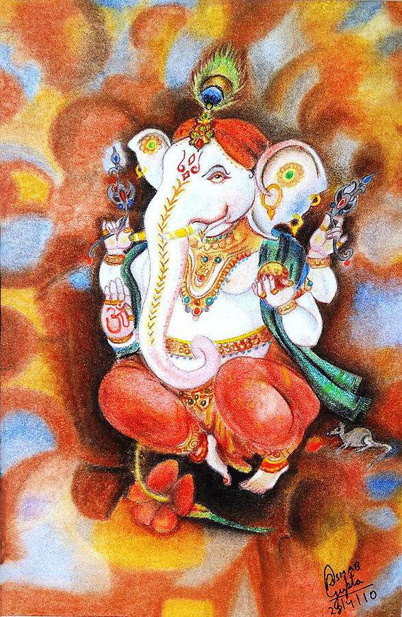 Ganesha Painting by Rishab Gupta - Fine Art America