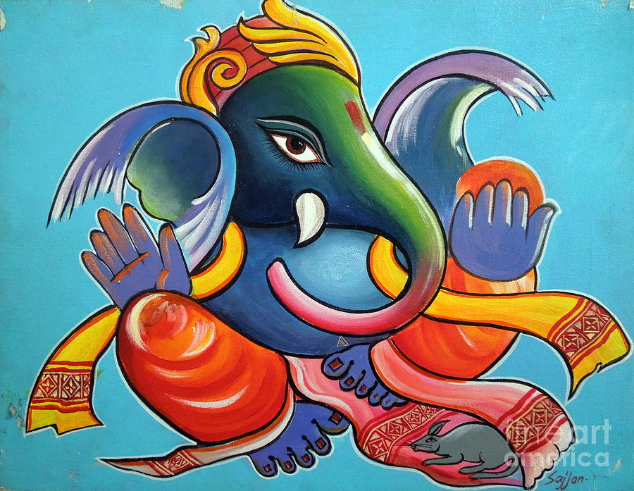 Ganesha Painting - Ganesha by Sajjan Chopra