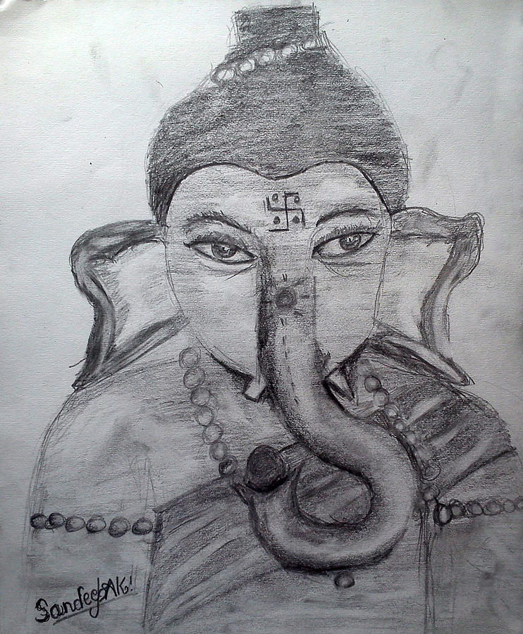 Ganesha Drawing by Sandeep Adhikari