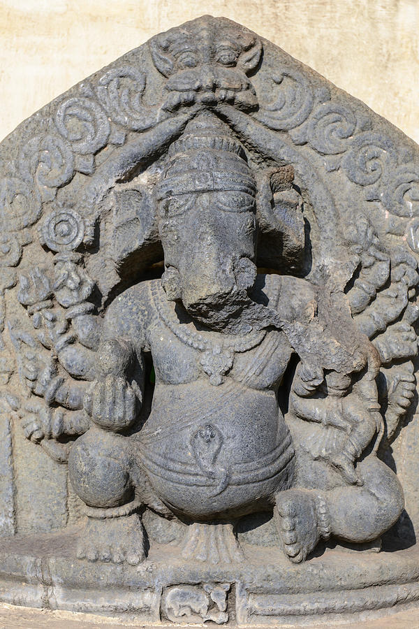 Ganesha Stone Statue Photograph by Brandon Bourdages