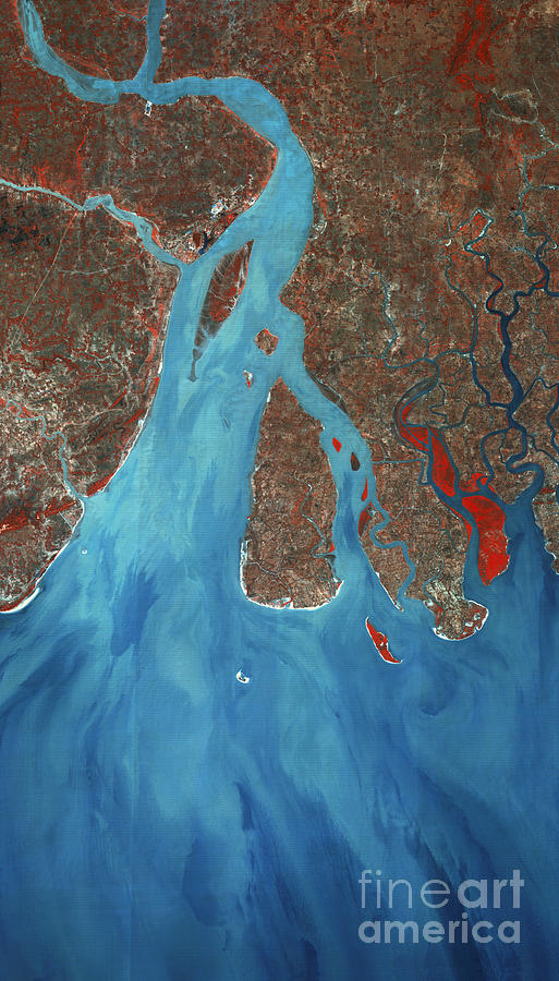 Ganges River, India. Satellite Image Photograph by Spot Image
