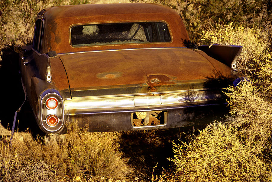 Cadillac Photograph - Gangster Desert Cadillac by Martin Sullivan