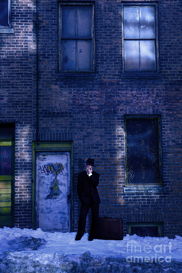 Gangster on a Dark Street Photograph by Diane Diederich