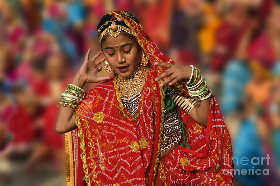 Gangur Fesitval Dancer - Udaipur India Photograph by Craig Lovell