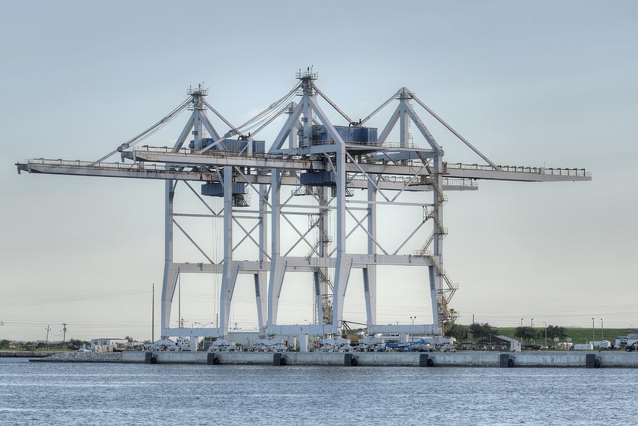 Gantry Cranes at Port Canaveral Photograph by Bradford Martin