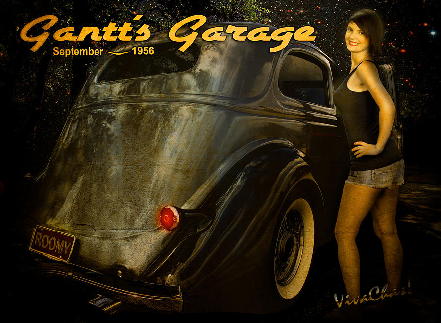 Gantts Garage 36 Sedan Roomy Calendar Page Photograph by Chas Sinklier
