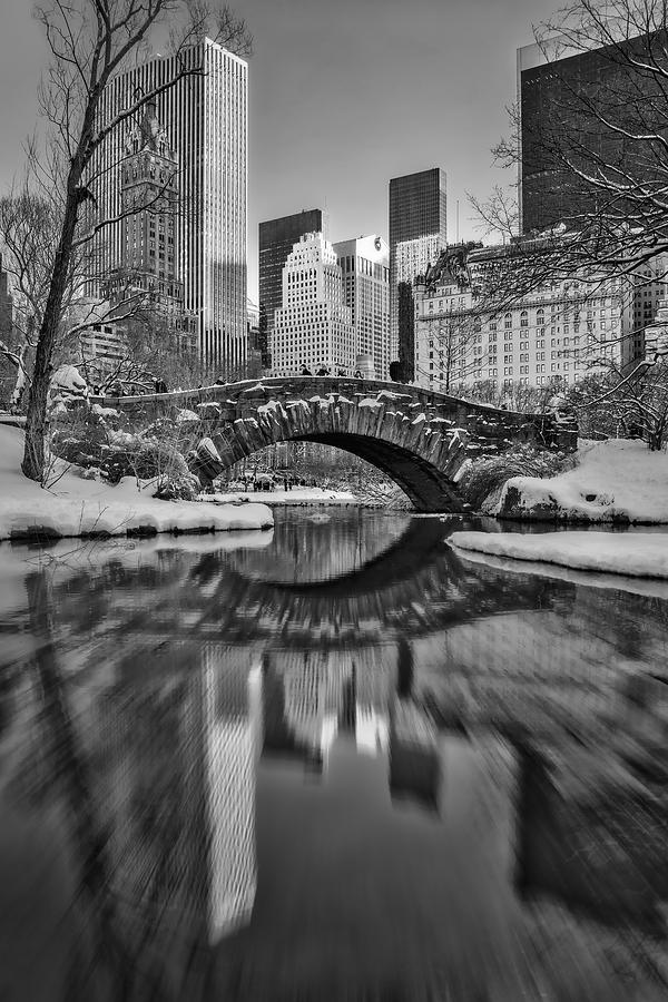 Central Park Photograph - Gapstow Bridge BW by Susan Candelario