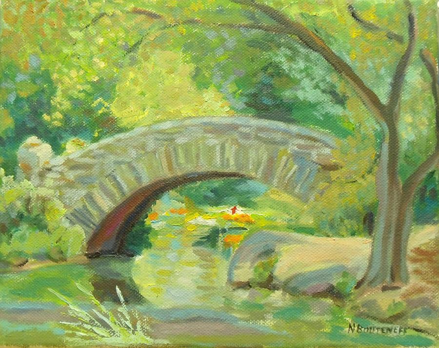 Gapstow Bridge NY Painting by Nicolas Bouteneff