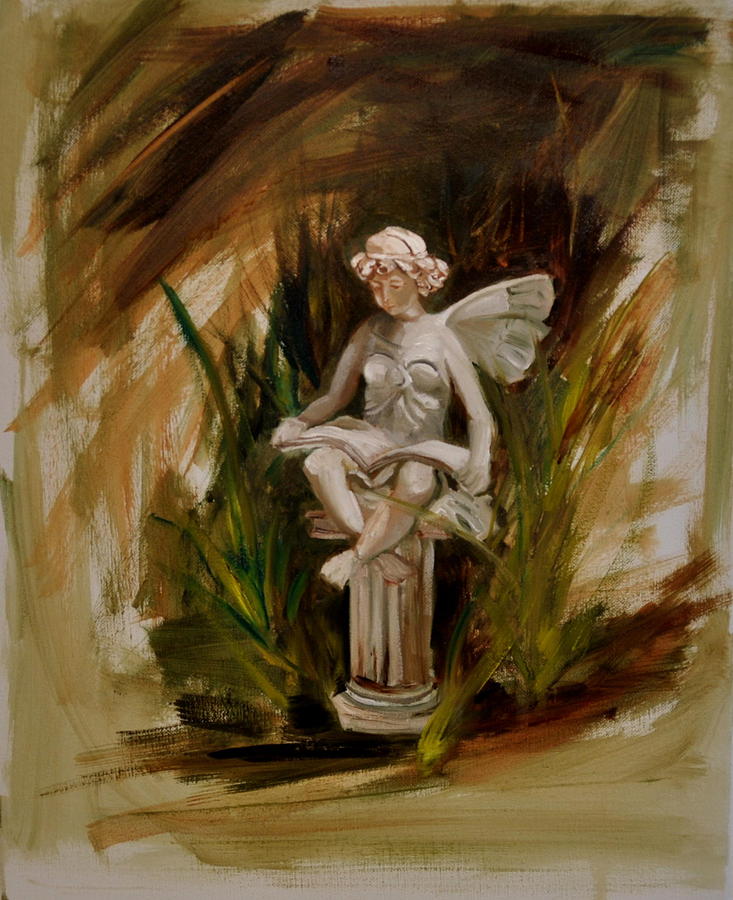 Garden Angel One Painting by Lindsay Frost
