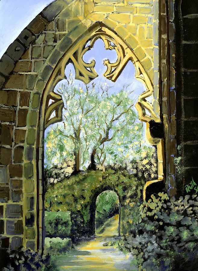 Landscape Painting - Garden Arches by Ruth Seal