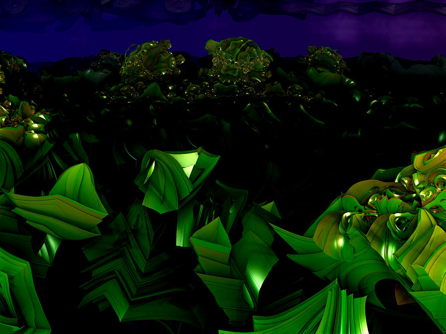 Garden At Midnight Digital Art by Jeff Iverson