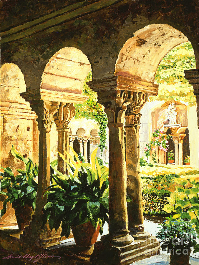Garden at Saint Remy Provence Painting by David Lloyd Glover Garden at Saint Remy Provence Painting by David Lloyd Glover