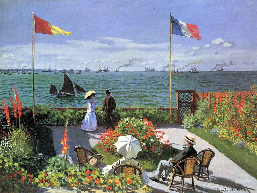 Claude Monet Painting - Garden at Sainte Adresse by Claude Monet