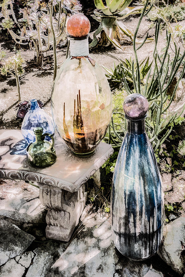 Garden Bottless Digital Art by Photographic Art by Russel Ray Photos