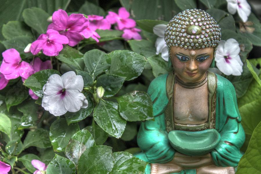 Nature Photograph - Garden Buddha by Jane Linders