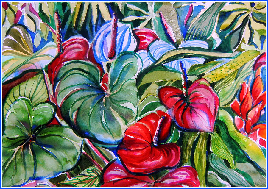 Garden Candles Painting by Mindy Newman