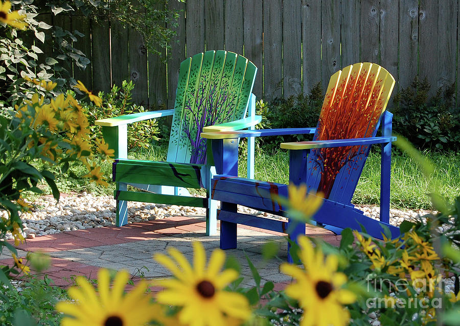Garden Chairs Painting by First Star Art