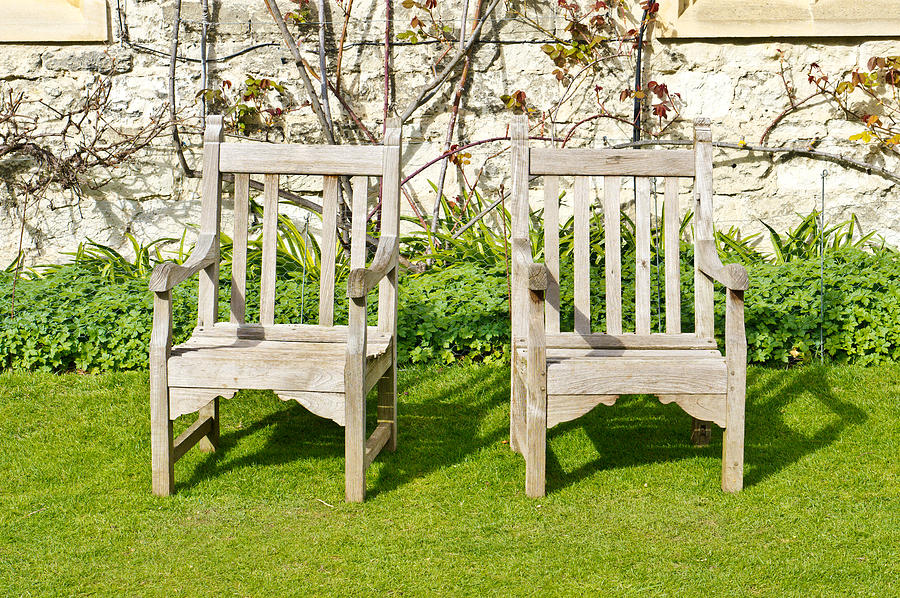 Spring Photograph - Garden chairs by Tom Gowanlock
