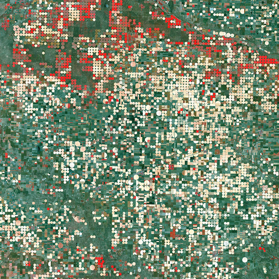 Garden City Kansas Photograph by USGS Landsat