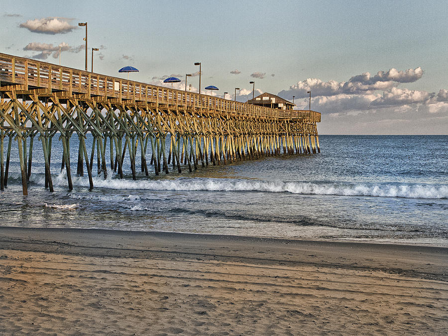 Garden City Pier at Sunset Photograph by Sandra Anderson