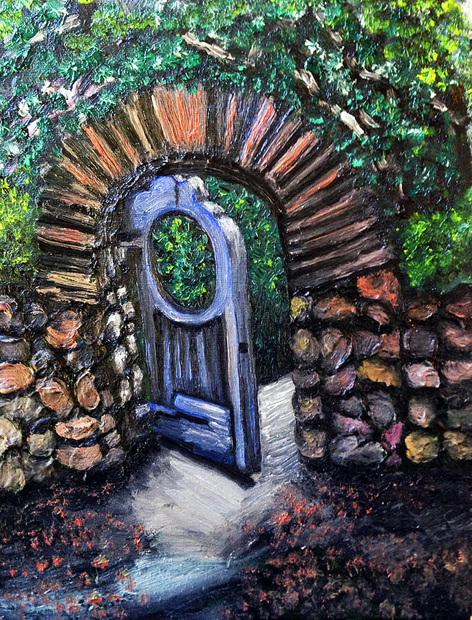 Garden Door Painting by Deb Wolf | Fine Art America