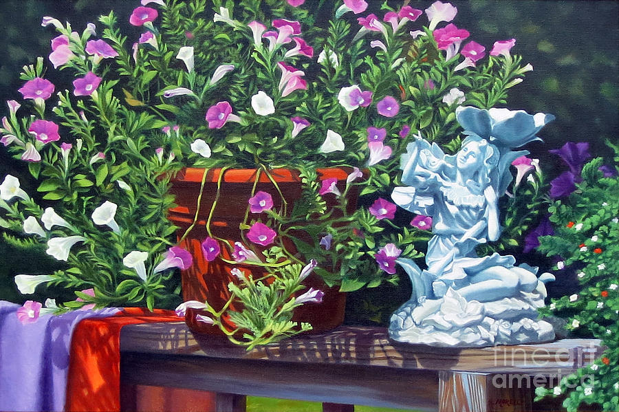 Still Life Painting - Garden Fairy Bells by Rosemarie Morelli